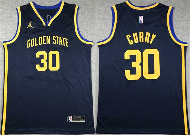 Men's Golden State Warriors #30 Stephen Curry Black Stitched Basketball Jerseys